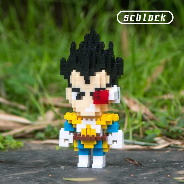 Dragon Ball Building Blocks, Two-Dimensional Anime Peripheral Small Particle Assembly Toys, Son Goku, Vegeta, Frieza Model