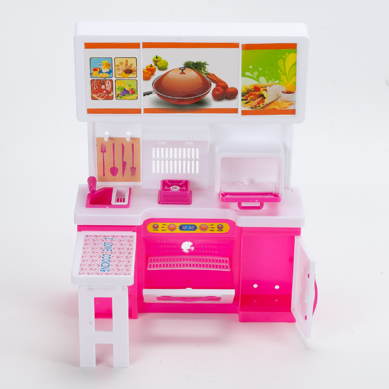 Toy House Doll Little Girl Simulation Đồ chơi phụ kiện đồ dùng nhà bếp Bánh đặt phụ kiện đồ chơi gỗ cho bé