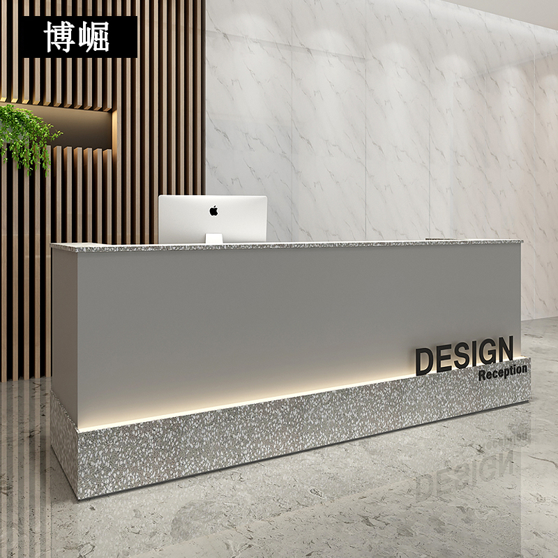 Hairdresser check-out counter Modern Simple Corporate Front Desk Premium terrazzo Hairdryer Beauty Bar