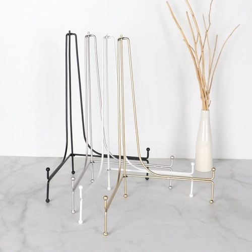 Большие минималистские круглые часы часы фарфоровых пластин -держатель подвесной колокол декоративная тарелка роспись базовая рама металлическая диспет