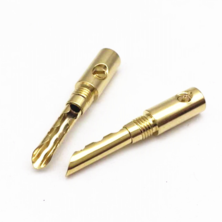 Shell-less gold plated 4MM Banana Plug Horn Line Speaker Wire Joint Sound Utility-style Free-Taobao-Taobao