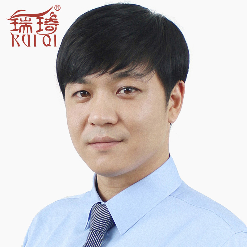 New Middle Aged Men S Short Straight Hair Real Hair Male Wig