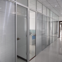 Shenyang glass partition wall high partition office glass partition wall tempered glass wooden door Changchun factory direct sales
