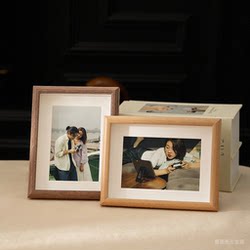 Source Factory Hollow Tempered Glass Photo Frame Log Texture Photo Album A4 Table 6inch High-End 7-Inch 8-Inch Picture Frame