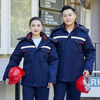 Темно -синий живое лицо - одиночная хлопчатобумажная куртка