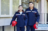 Набор хлопчатобумажного пальто с темно-синим