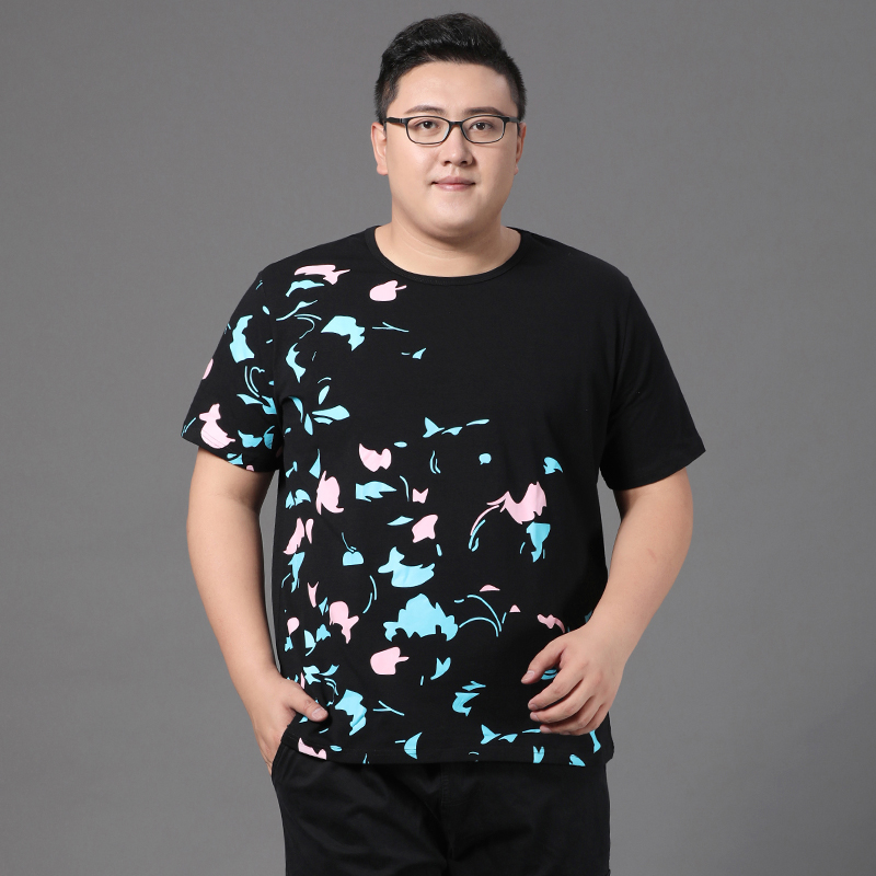 (Break Code Picks Up for Withdrawal) Fat Subs Short Sleeve T-Shirt Male Half Sleeve Surge Plus Fat Increase Yard Fags Summer Clothes