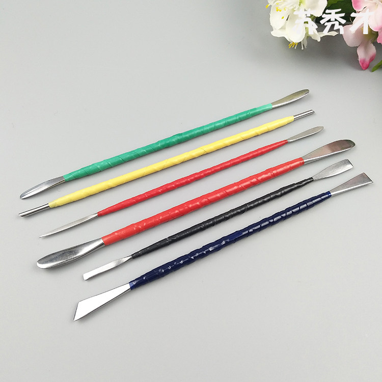 Ultra-light clay soft pottery clay tool stainless steel model sculpture six-piece set of finely carved clay