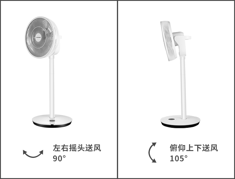 Quạt Hàn Quốc Daewoo quạt sàn nhà quạt dọc cực kỳ yên tĩnh chuyển đổi tần số điều khiển từ xa màu xanh lá cây gió quạt máy tính để bàn - Quạt điện 
