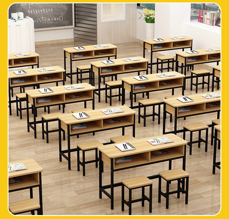 Training class desks and chairs Primary and secondary school students school with children's classroom tutoring class cram class children's writing desk set