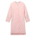 Mùa thu hươu mùa đông mới dài tay đôi dệt bông áo choàng nữ cardigan dày quilted sọc áo choàng tắm nhà nam đồ ngủ 2 dây Night Robe