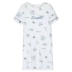 Hươu mùa thu 2019 mới ngắn tay cá tính in họa tiết váy ngủ nữ mùa hè cotton giản dị cổ tròn váy ngủ - Đêm đầm Đêm đầm