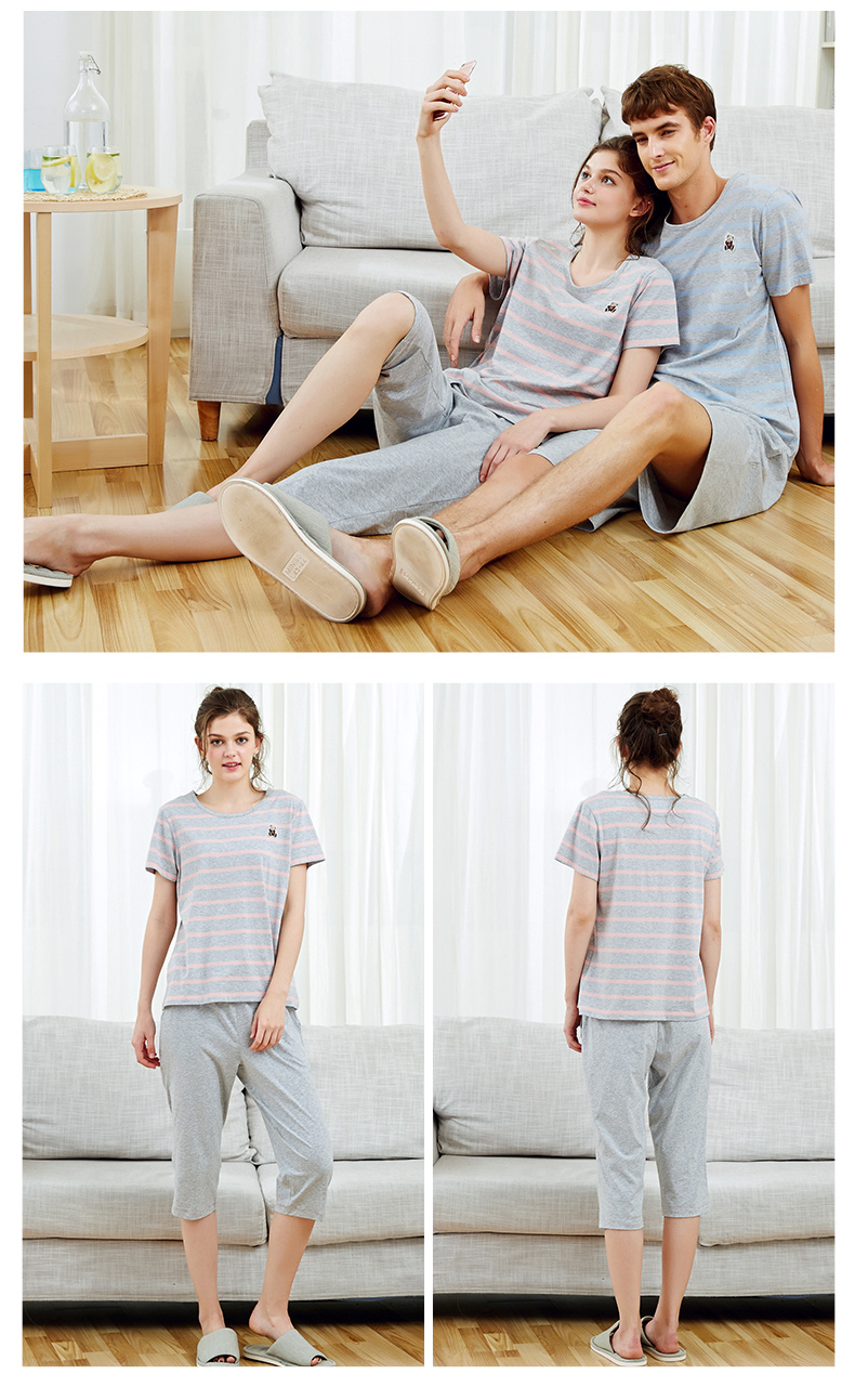 Pyjama mixte en Coton à manche courte - Ref 3005414 Image 12