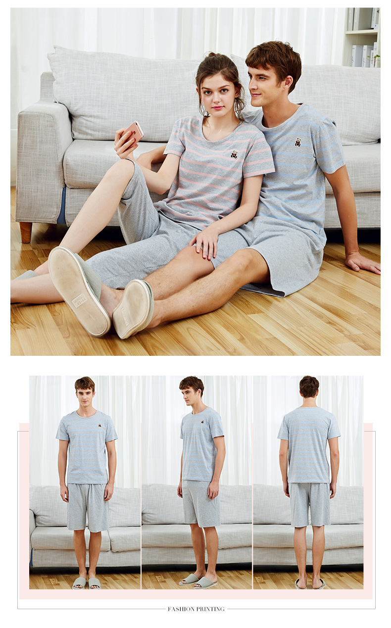 Pyjama mixte en Coton à manche courte - Ref 3005414 Image 10