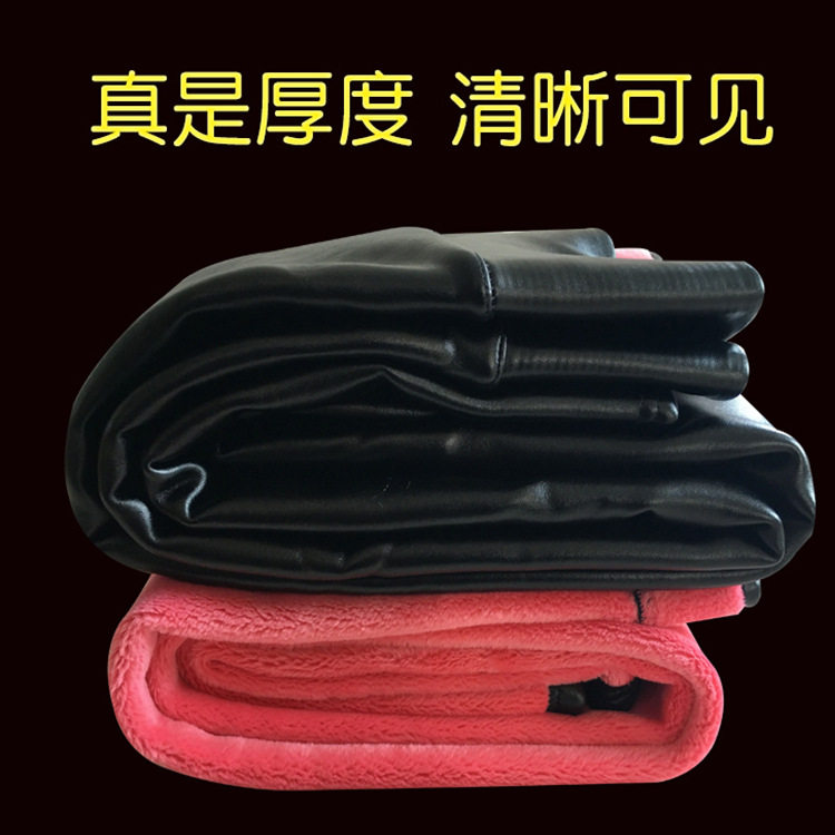 Winter warm pants lady wears PU pants 800 grams plus thick leather pants bright lamb - wood pants