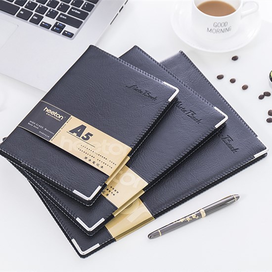 Joycomm Leather Face Soft Leather Notebook Business Office Thickening of Heitong Work Conference This student's day note This art note