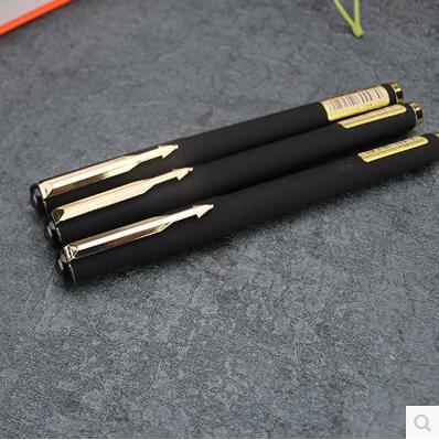Matte gold clip 0 5mm study office business signature pen 0 7mm neutral water pen Student examination water pen