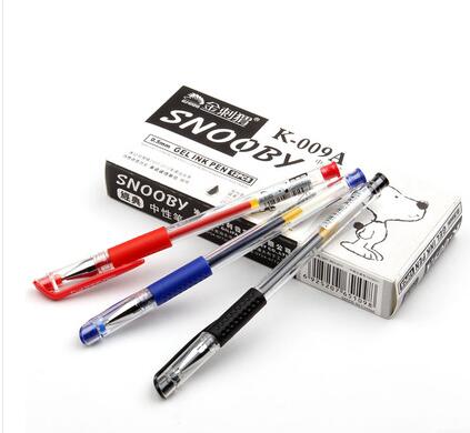 Gilly Hair Blue Neutrino Pen 0-5mm Student Black Signature Pen Office with carbon red writing pen