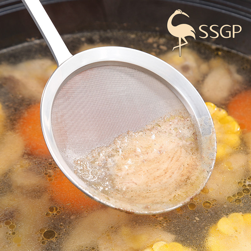 Oil-separating artifact 304 stainless steel 80-mesh leaking mesh spoon filter mesh sieve ultra-fine to remove grease leaking oil filter oil fishing oil spoon