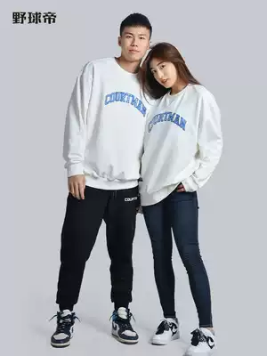 Wild ball emperor official round neck sweater American North Carolina campus style loose long-sleeved sports basketball couple men and women embroidery