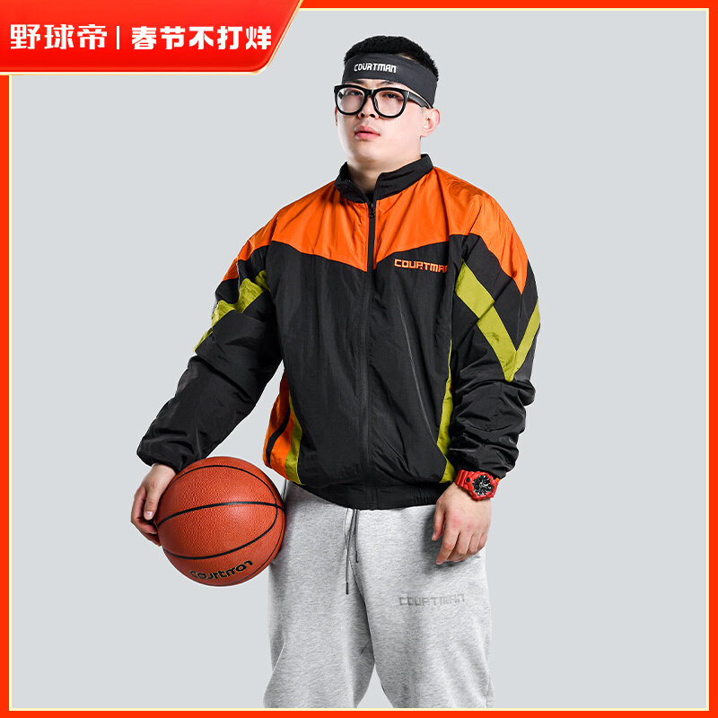 (Clearance Special) Wild Ball Emperor Official Sports Trench Coat Retro Trend Contrast Quick-Drying Lightweight ZipPer Jacket
