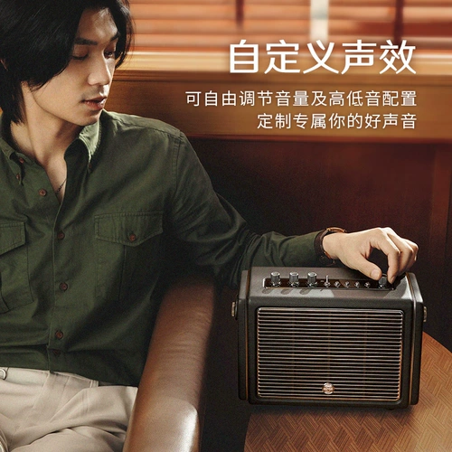 Элвис Audio M4 Bluetooth-динамик на открытом воздухе для кемпинга ретро-сабвуфер Высококачественный подарки высококачественного подарка Высококачественный