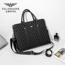Falai Armani handbag mens briefcase genuine leather business computer bag high-end shoulder crossbody backpack