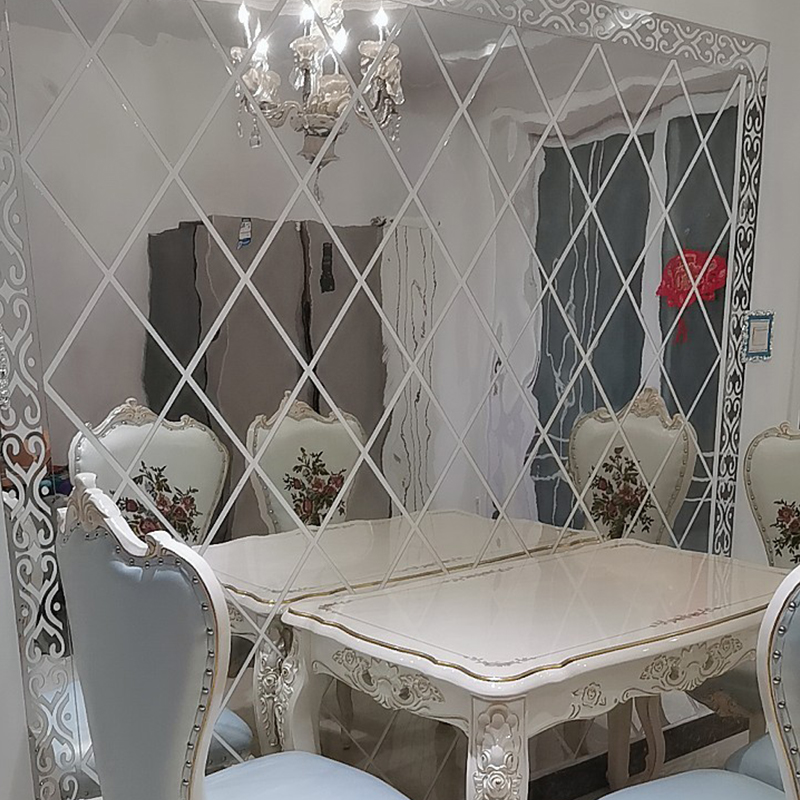 Self-adhesive diamond mirror three-dimensional wall stickers living room dining room porch TV background wall decoration stickers 3d acrylic wall