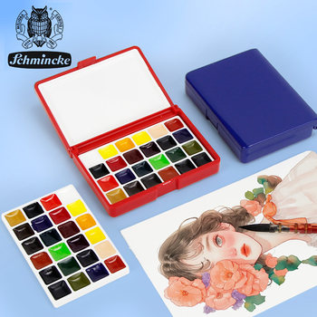 Shimink Watercolor Paint Set, 24 Colors, Solid Watercolor Set for Art Students, Travel Mini Portable Watercolor for Nail Art
