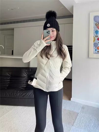 Lulu down Jacket for Women, Lightweight down Liner, Sports Outdoor Warm Jacket, Hiking, Running, Yoga Top, Winter