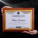 Магнитный сертификат коробка сплошной древесина авторизованная каркас монтажа с медалью висят A4 Лицензия на бумажную раму лицензии.