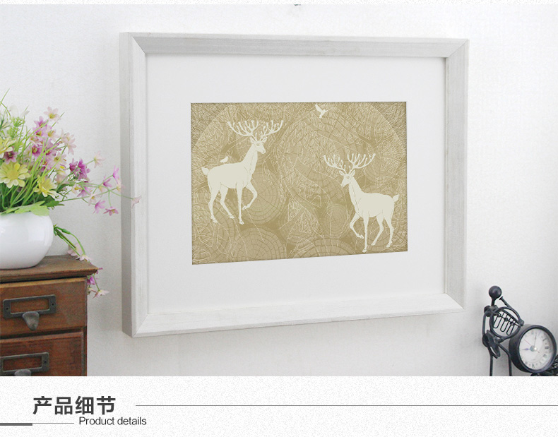Gỗ cứng khung hình lớn tường tùy chỉnh khung trang trí đơn giản A4A3 20 24 inch 4K tám khung câu đố mở tùy chỉnh - Kính kính nam