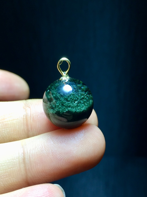 Natural Crystal Green Phantom Wealth Pendant Water Drop Pendant Necklace for Men and Women, Attracts Wealth Green Phantom Pixiu Natural Crystal Green Phantom Wealth Pendant Water Drop Pendant Necklace for Men and Women, Attracts Wealth Green Phantom Pixiu