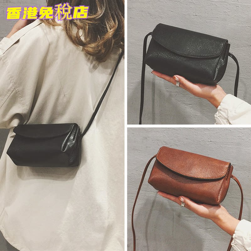 French light luxury MK II women's bag new fashion leather high-end retro one-shoulder messenger mini small square bag