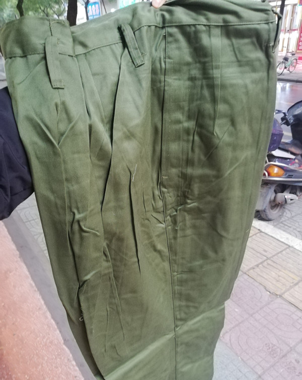 87 old yellow pants winter pants large waist circumference 87 everwear pants polyester yellow pants green decommissioned stock Large size