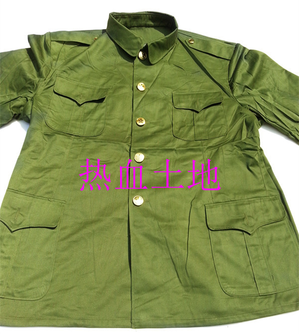 Eight-seven style genuine products yellow polyester winter regular suit yellow work clothes with nostalgic collection of single-piece blouse trousers-Taobao