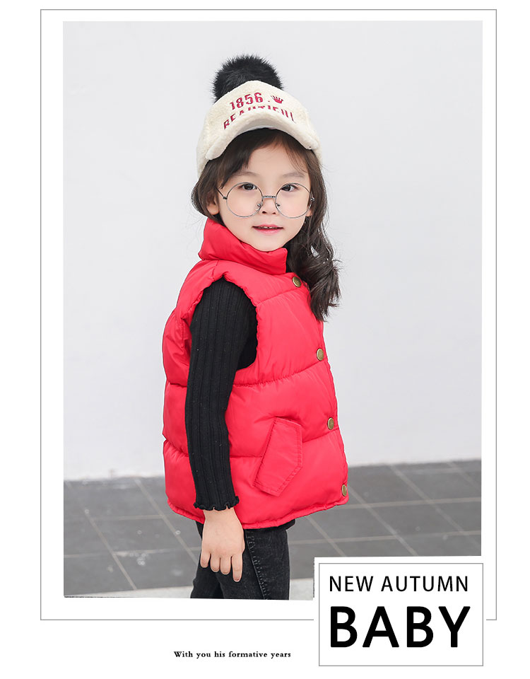 2018 trẻ em xuống áo vest cotton mùa đông dày cỡ lớn áo ấm nam và nữ trẻ em lớn mặc vest cổ đứng shop quần áo trẻ em