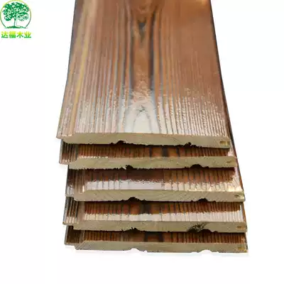 Dark carbonized brushed sauna board gusset Suspended ceiling Balcony store Temple wall panel Solid charcoal wood gusset