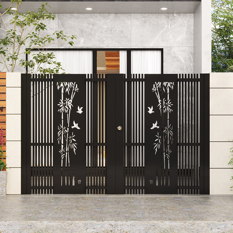 Modern villa courtyard door outdoor garden small door country yard door single and double switch home anti-theft iron door customization