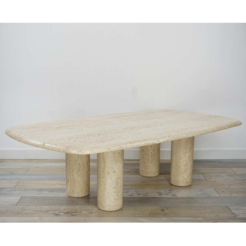 Мраморный стол 设计师的餐桌 意式北欧天然洞石大户型家用饭桌 会议室接待长桌子 OTHER