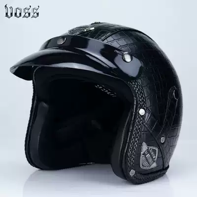 2020 new retro Harley locomotive helmet semi-helmet motorcycle scooter men and women personality locomotive leather helmet