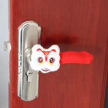 Door handle protective cover New Year festive winter window bedroom unit door entry door cute anti-collision protective cover thick