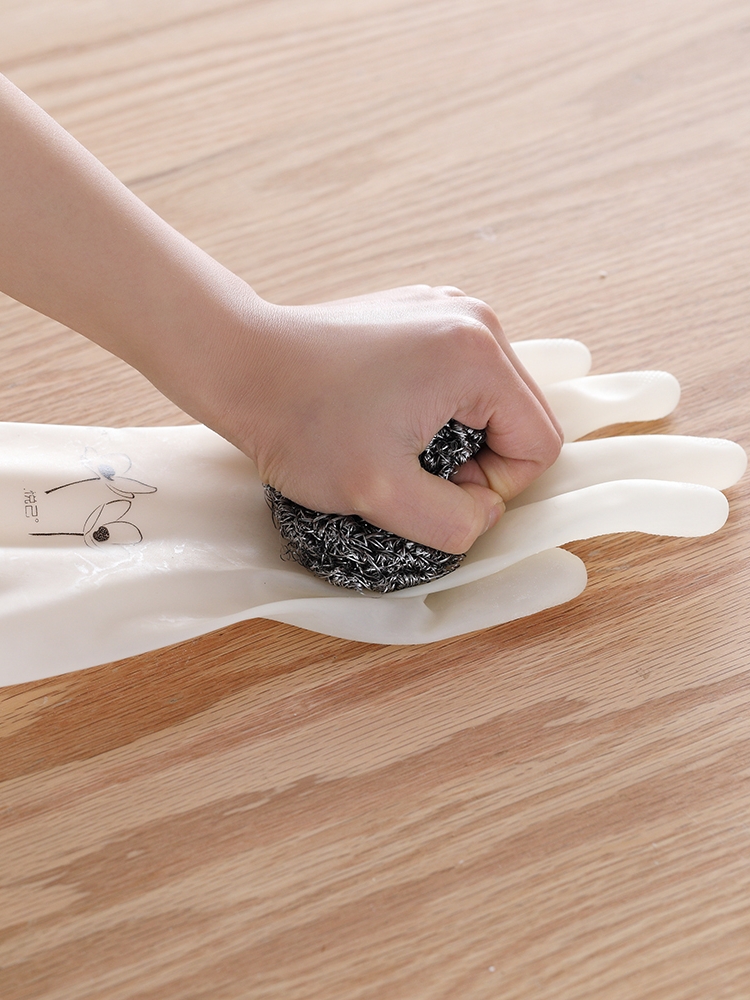 Thin Laundry Gloves Women's Dingqing Rubber Latex Kitchen Housework Cleaning Gloves Durable Anti-cut Hand Washing Artifact