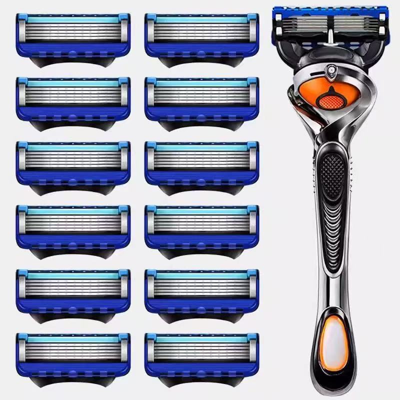 Men's 2026 New Model Gillette Manual Razor Five-Layer Blade Shaving Razor Universal 5-Layer Blade Head Beard Razor