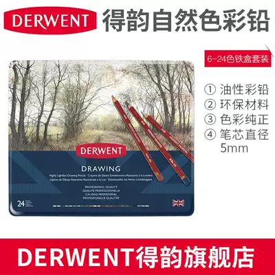 Imported Derwent drawing British Deryun animal painting color pencil Natural color pencil single set