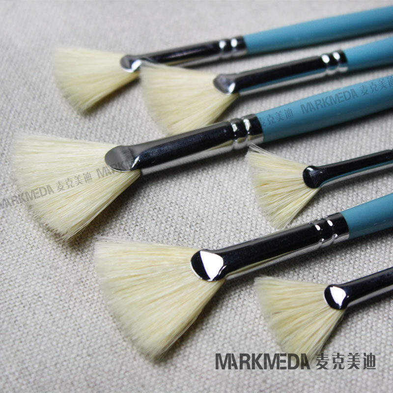 MORANDI Morandi pig mane sector pen 606 light blue fish tail shape 605 yellow bar watercolor pen oil paintbrush