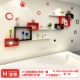 Kệ tường phòng khách TV sofa nhà hàng phòng ngủ nền tường miễn phí đấm tường treo trang trí lưới sáng tạo - Kệ