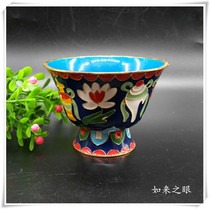 Small Number of Blue Jingtai Blue eight for cup Eight for bowl Jingtai Blue Pinch Water Cup Eight Precious Bowl Buddhist Supplies