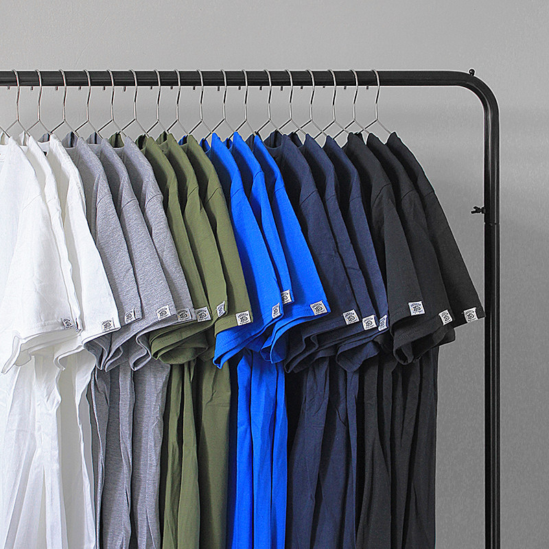 FreDisk 夏季潮流全棉纯色圆领情侣短袖T恤男女通用六