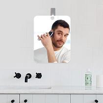 2023 new cross-border bathroom shower anti-fog mirror washroom makeup mirror mens shaving mirror soft mirror portable